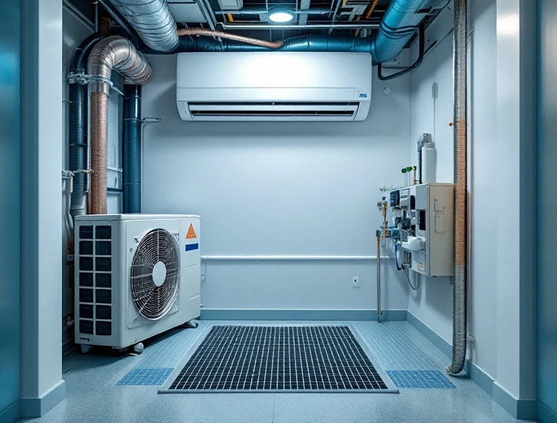Completed HVAC mold remediation in a Hialeah home — clean evaporator coil, new drain pan, replaced cabinet liner, and post-remediation downstream air sampling results confirming spore counts at outdoor baseline